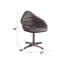 Fauteuil pivotant en cuir de couleur ébène, pieds pour le soutien du bureau, confort du dossier