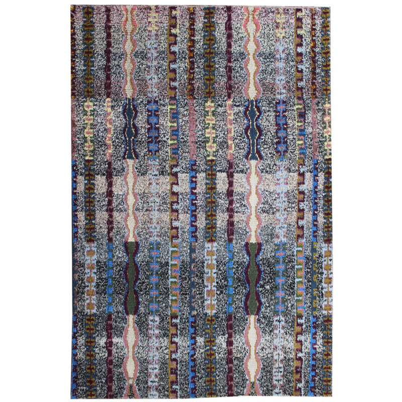 Geometric Hand Knotted 201cm X 301cm Area Rug