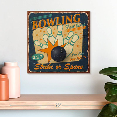 Enseigne de bowling rétro Khylige