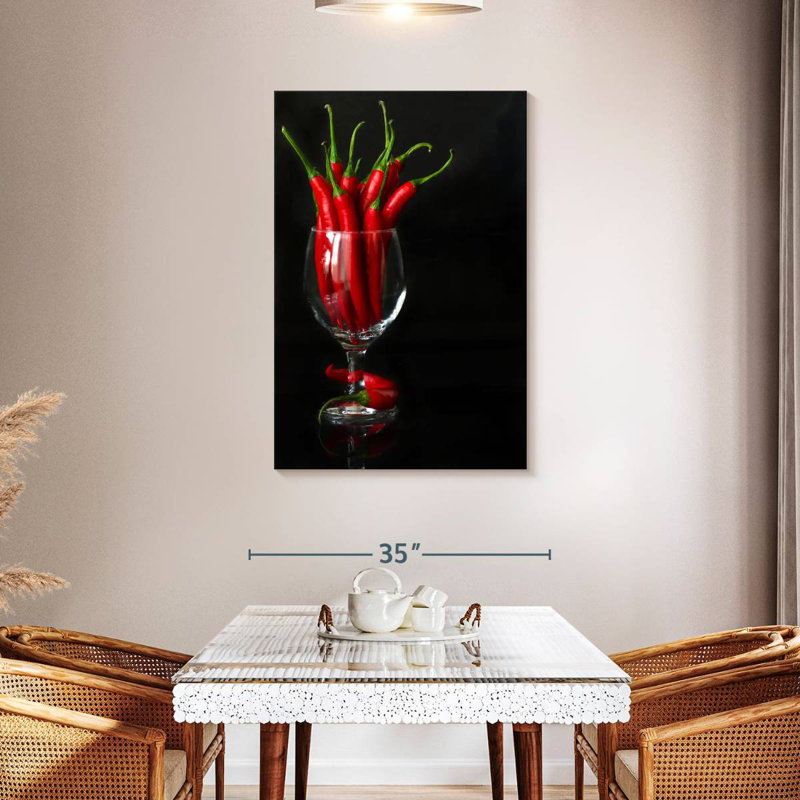 Yarlin Posh Red Chilies, 24" H x 16" W