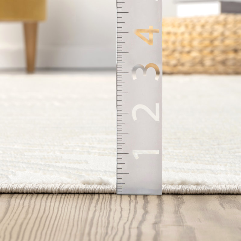 Abani Oltmann Oltmann110A Neutral Layered Wavy Borders Cream Area Rug, Rectangle 7'9" x 10'2"