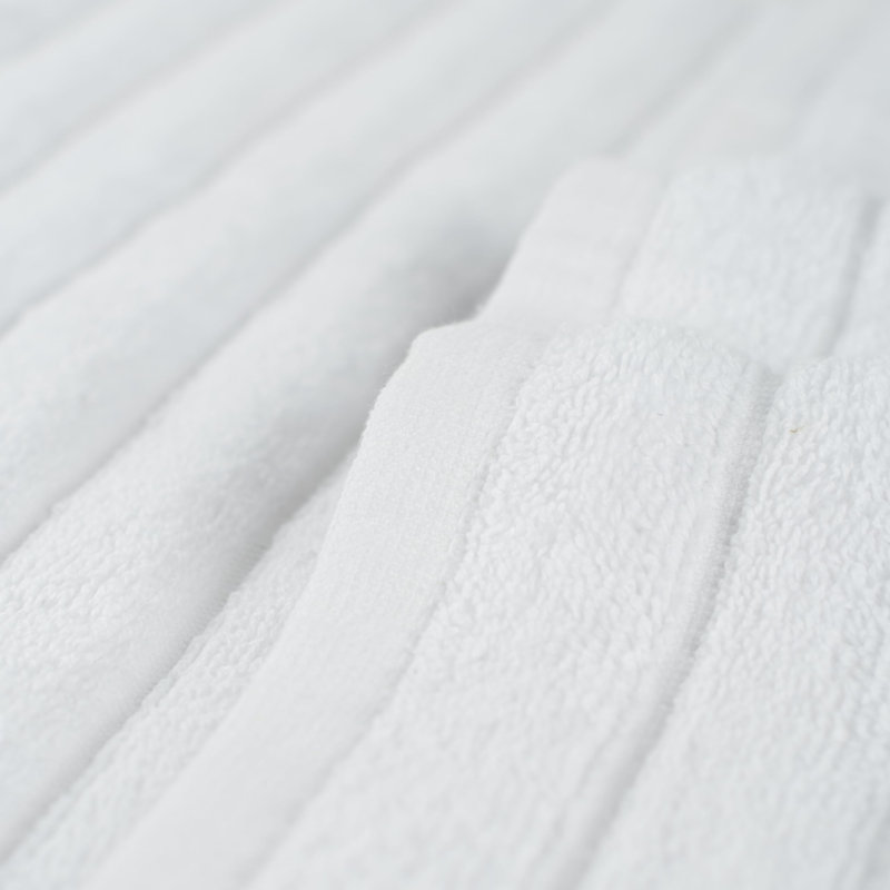 Florentin Turkish Cotton Towels - Piece Set Including Bath, Hand, and Washcloths - Set of 6, White