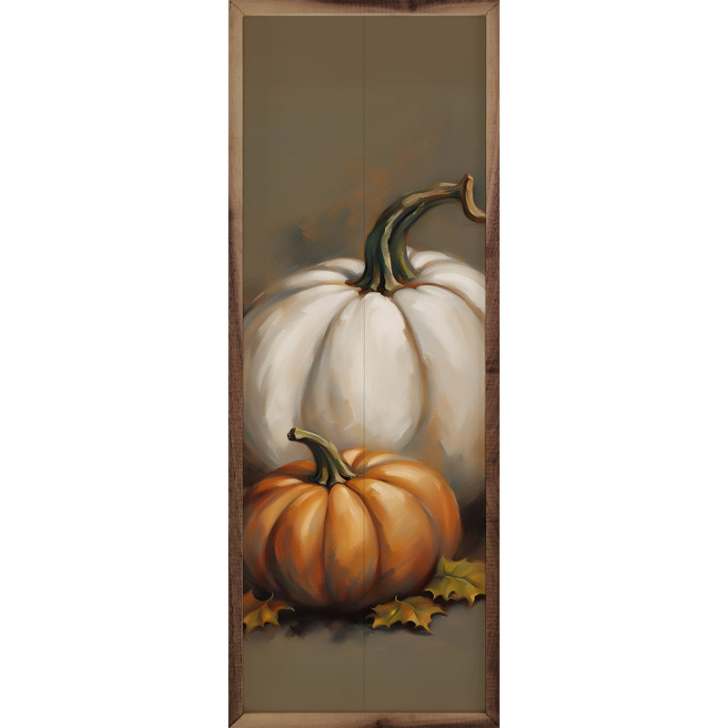 Two Pumpkins, 12" H x 4" W