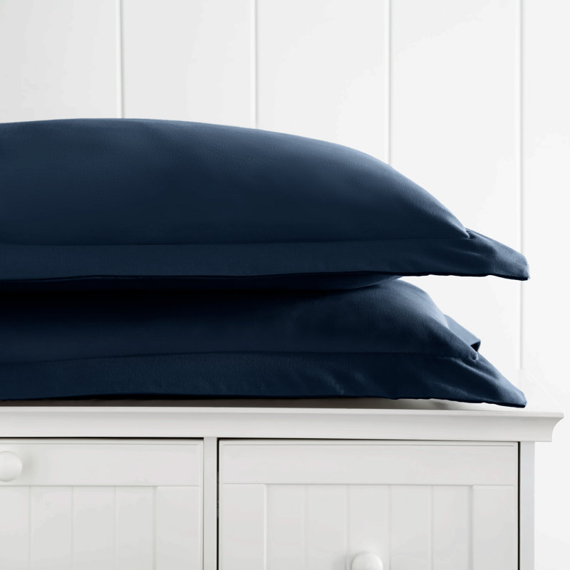 Ensemble de 2 taies d'oreiller en microfibre ultra douce, Très grand, Bleu marine