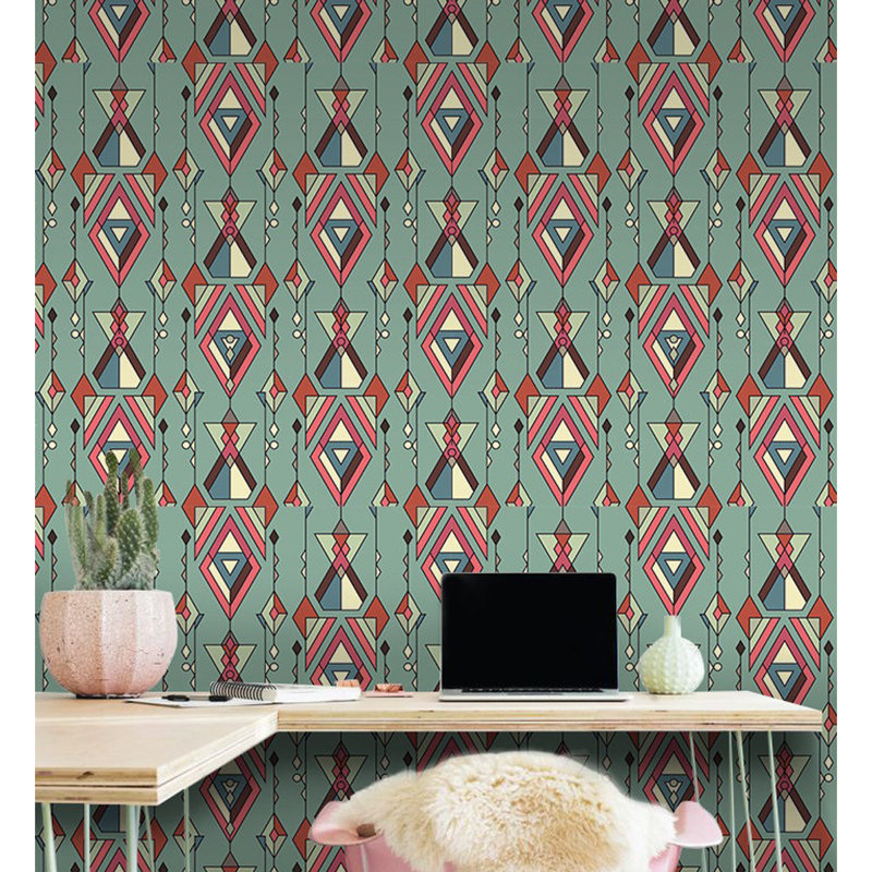 Katlyn Geometric Wallpaper, 208 x 146cm