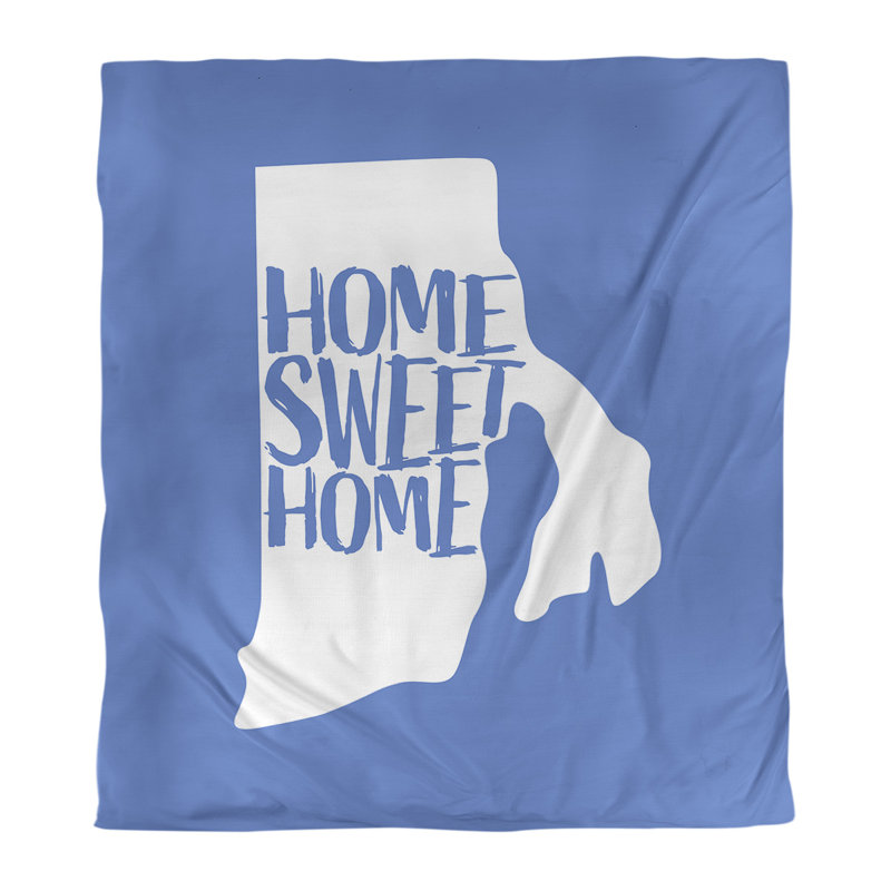 Housse de couette réversible simple et réversible home rhode island, Housse de couette simple TG, Bleu, Microfibre