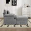 Fauteuil d'appoint surdimensionné en chenille avec repose-pieds-1159891353