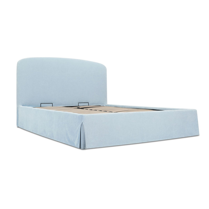 Windcrest Upholstered Platform Storage Bed, King, Blue