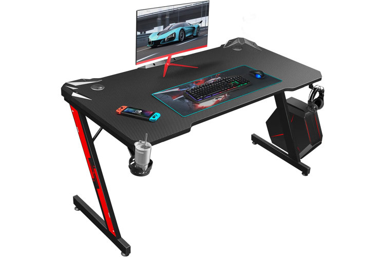 Modern Gaming Desk with Sleek Design and Futuristic Accessories Stock Image  - Image of idea, desk: 274192813