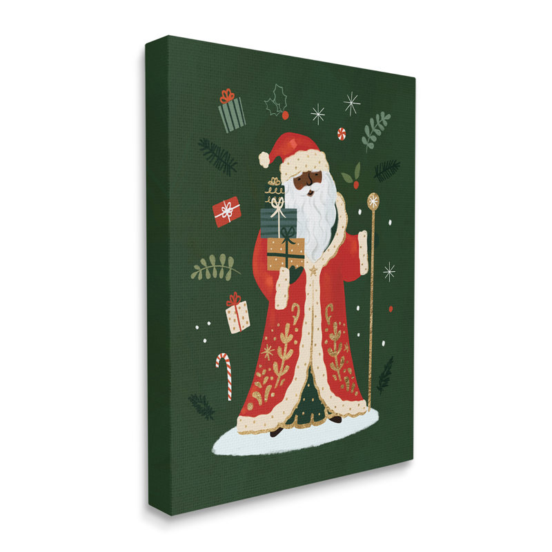 Fêtes festives, Noël et vert, vacances d'hiver, Toile tendue, H 20 po x l 16 po