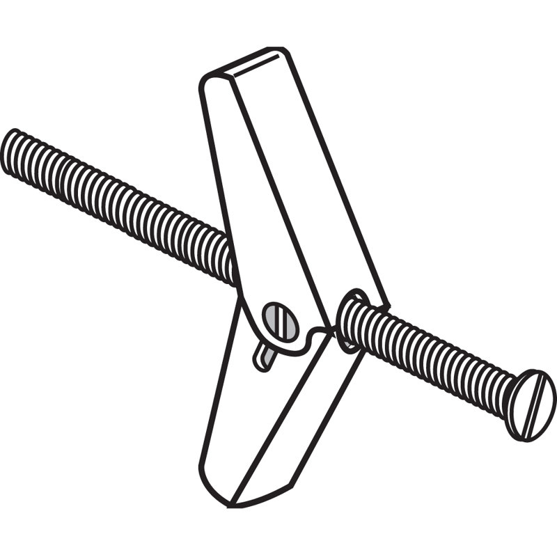 Boulons à bascule Prime-Line, acier, zingué, H 6,35 po x l 4,85 po x P 2,35 po