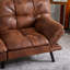 Canapé-lit futon en cuir pleine grandeur Besharat-1030284122
