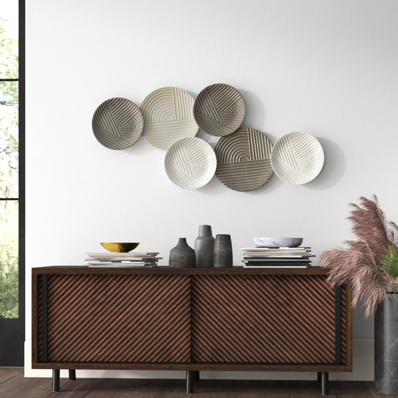 Zayas Modern Abstract Wall Decor on Metal
