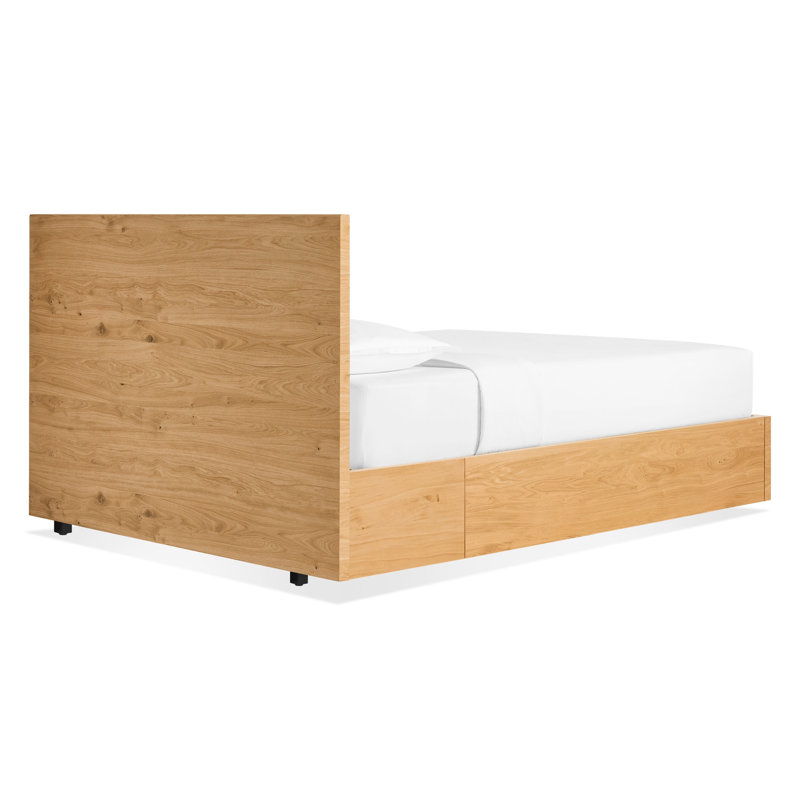 Homecoming Solid Wood Storage Bed, Queen, White Oak