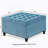 Square Tufted Upholstered Linen Ottoman
