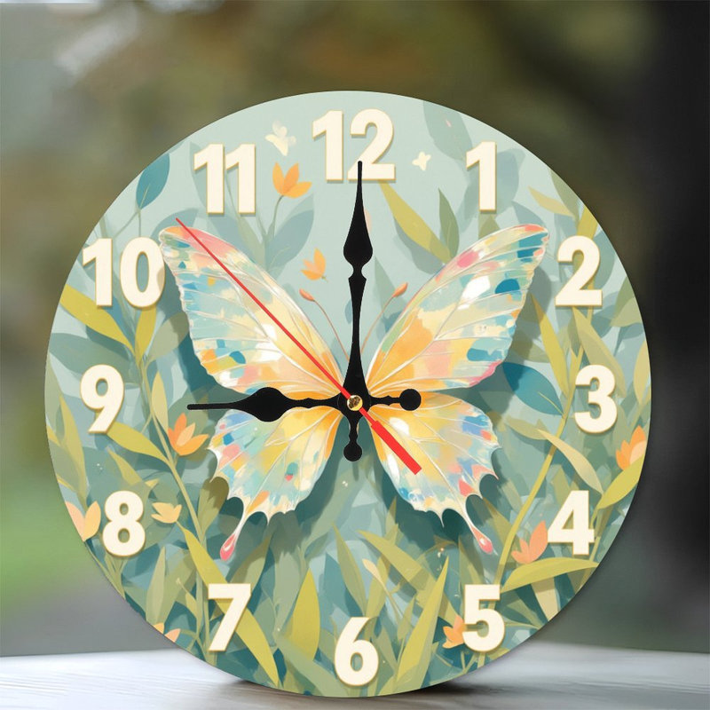 Horloge murale papillon