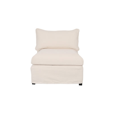  Simon Armless Chair With Milk Cushion