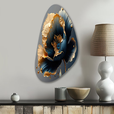 Dursley - Floral Fall Shape Metal Wall Sculpture