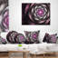 Coussin lombaire à fleur fractale floral