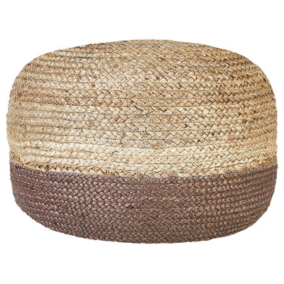 Gotthard 50cm Wide Round No Pattern Pouf Ottoman