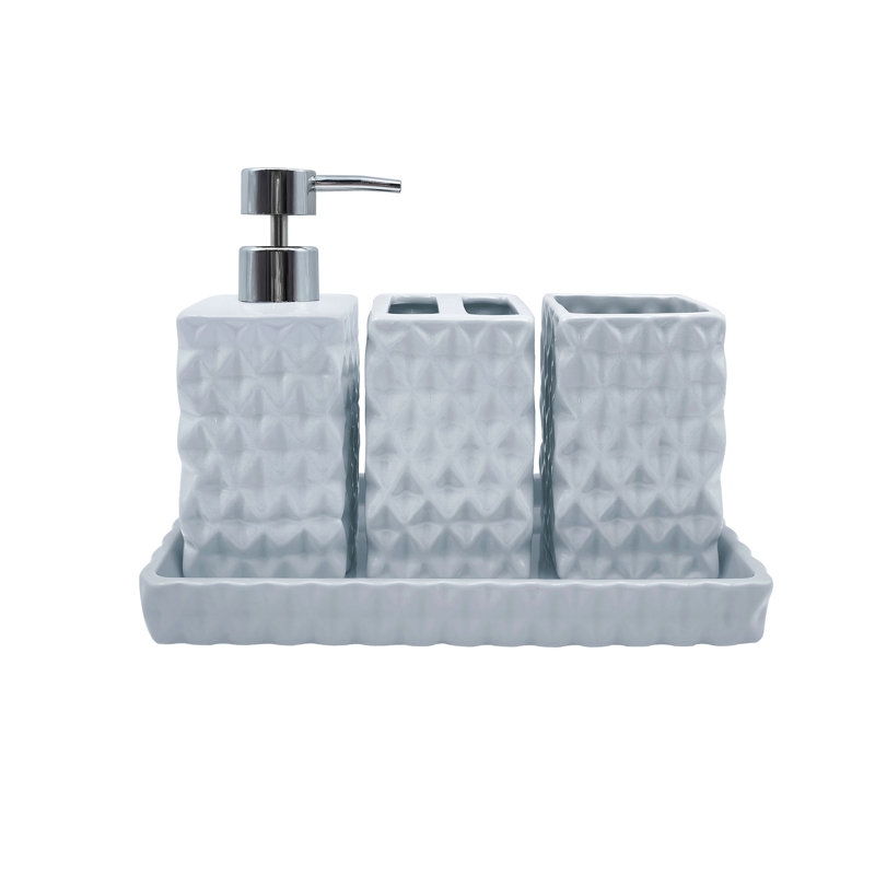Ensemble d'accessoires de salle de bain 4 pièces Ashford, Blue