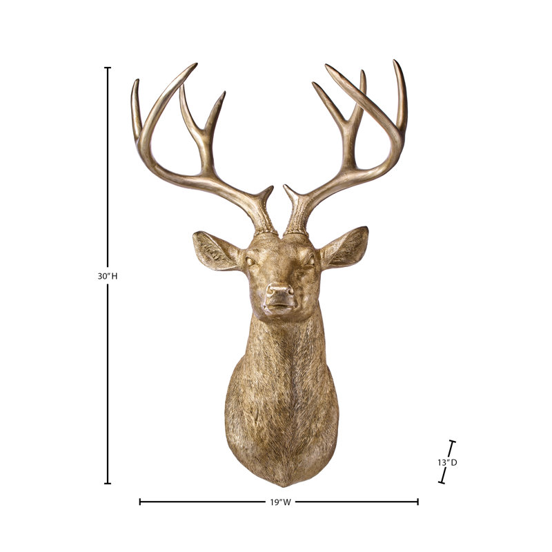 30" Resin Deer Bust 