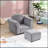 Kids Chair, Kids Upholstered Couch with ottoman