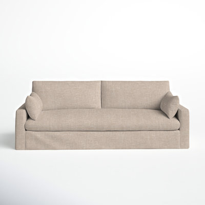 Luna 90"" Square Arm Slipcovered Sofa with Reversible Cushions -  Birch Lane™, BD0630E7ECAC4981A044545CCEE01C1D