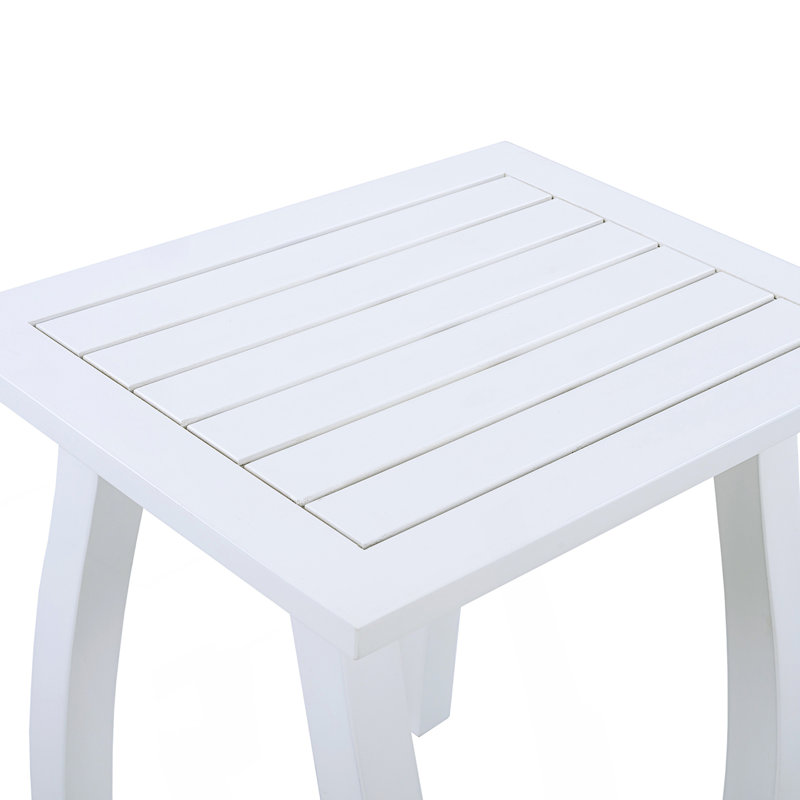 Accent Side Table, Weather-Resistant Rectangular End Table