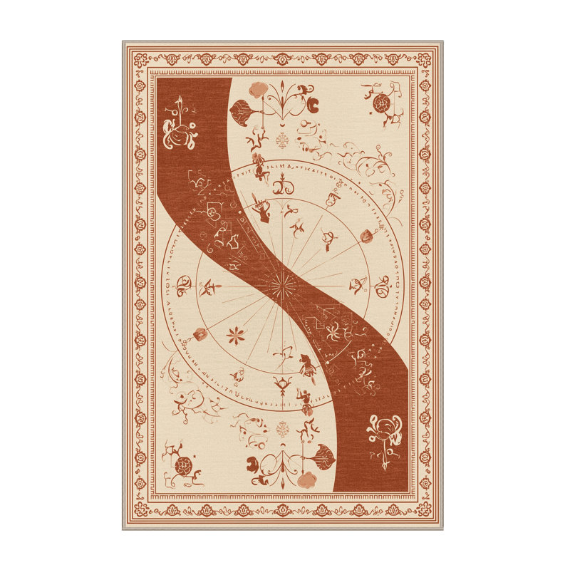 Machine Washable Pavlo Classic Oriental Rug in Beige – Beige Binding, 2 x 5