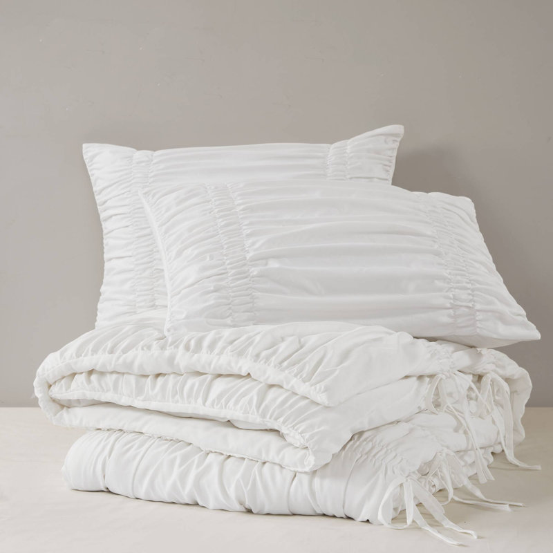 Ensemble de literie pour grand lit romantique, microfibre blanche, pour la maison