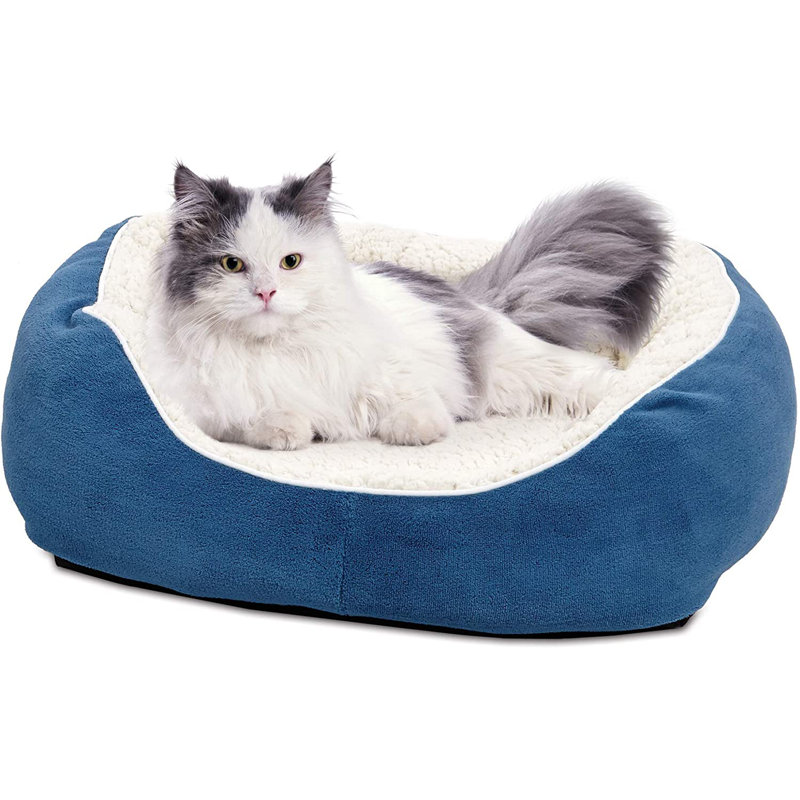 Lit douillet Mid-West Quiet Time, Bleu, Petit (l 22 po x P 19,5 po x H 7 po)