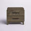 Huasser Table de chevet 2 tiroirs Racher