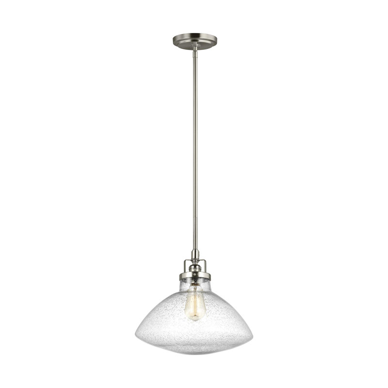 Luminaire suspendu 1 lumière Belton, Nickel brossé