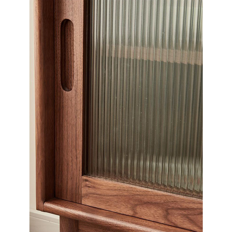 Vitrine multifonctionnelle couleur noyer