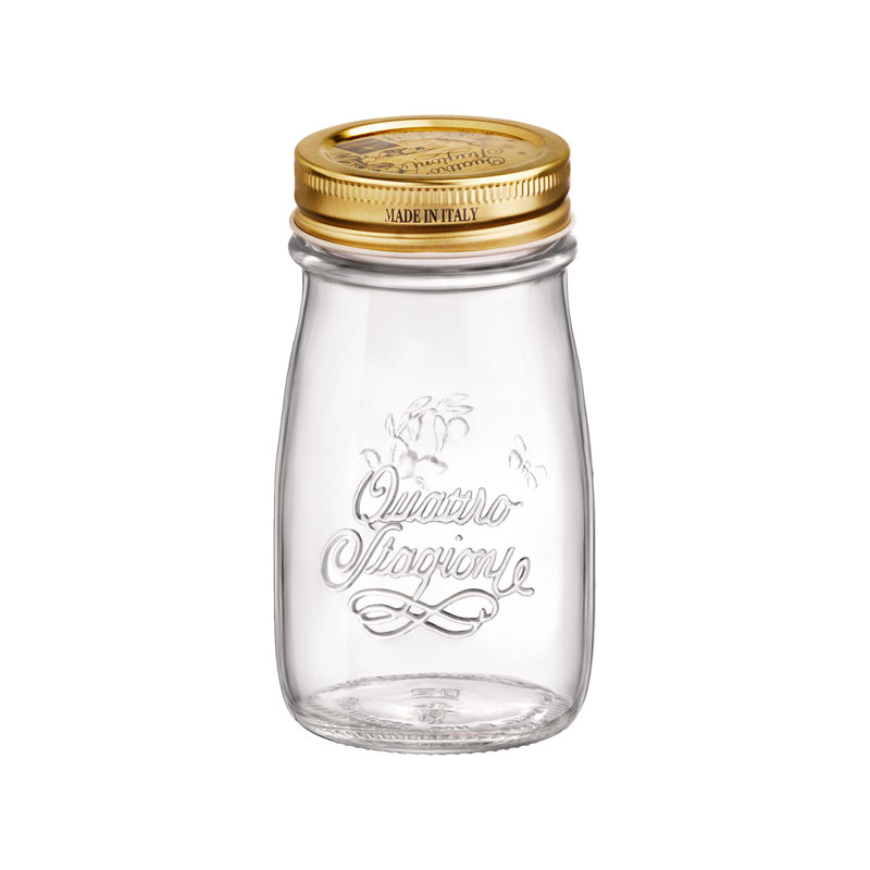 Glass Condiment Caddy, 11.5cm H x 7cm W x 7cm D