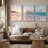 'Paradise' - 3 Piece Floter Frame Print Set on Canvas-556170855-646618345