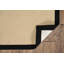 Tapis berbère beige clair avec bordure en coton noir fait à la main Nannette-158822680
