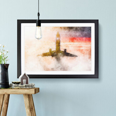 Airplane Lost In The Sky - Picture Frame Painting
