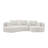 Curved Sofa With Ingenious Shape White