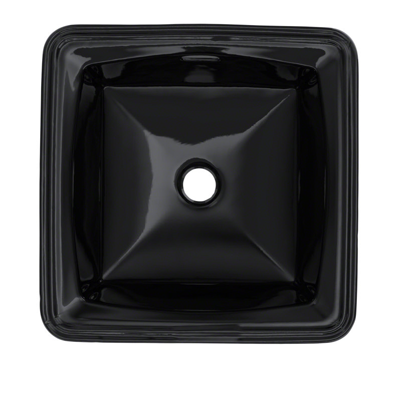 Lavabo de salle de bain carré encastré TOTO® Connelly ™, ébène