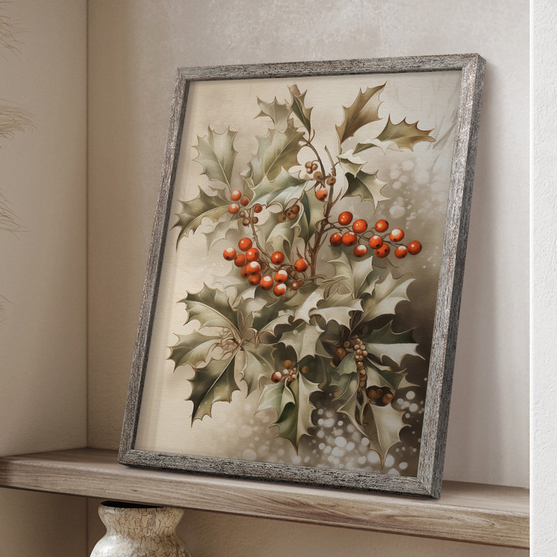 «Christmas Holiday Art DCCXII», reproduction d'art encadrée - bois massif, H 30 po x l 24 po