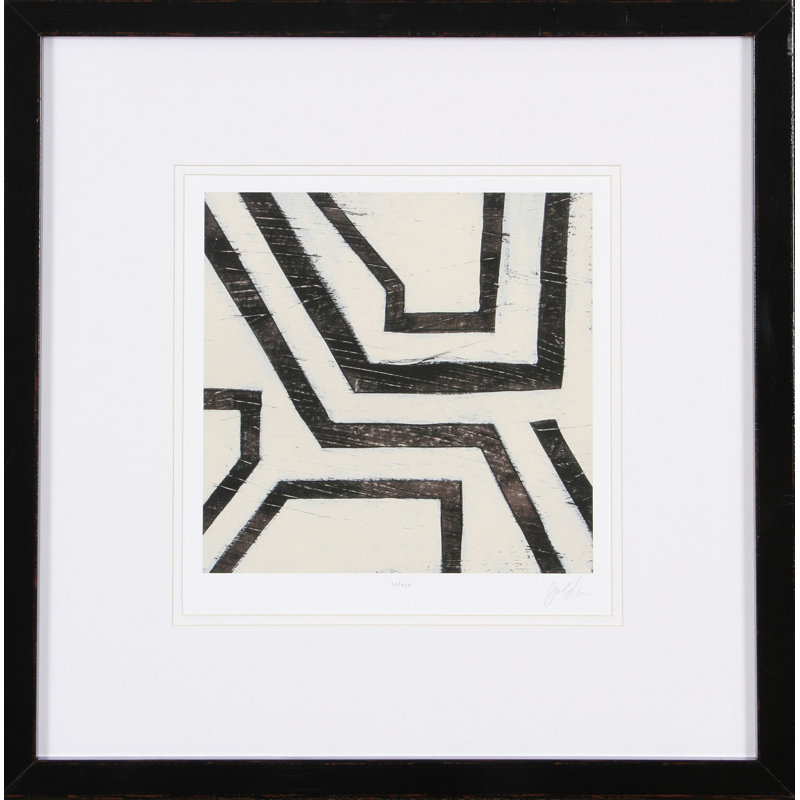 «Heiroglyph III» par Vess, reproduction d'art sur toile encadrée