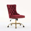Chaise de bureau moderne rembourrée et capitonnée à boutons avec base en métal-2124249780-2124249781-2124249782