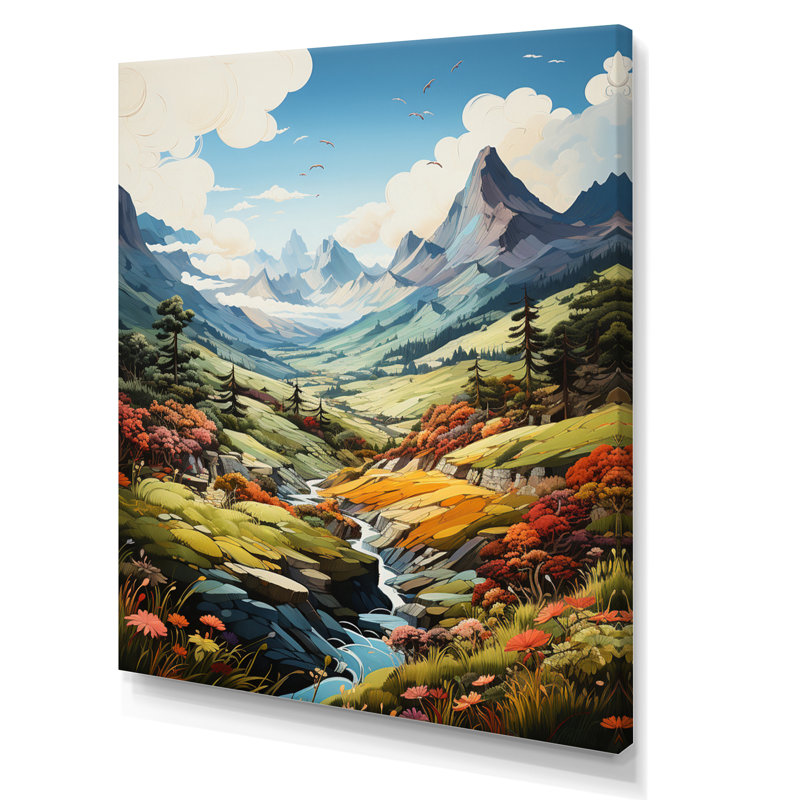 Montagnes Banshi, H 20 po x l 12 po x P 1 po, Toile tendue