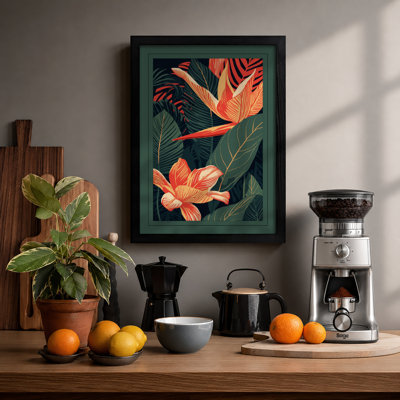 Tropical Blooms Botanical - Framed Print
