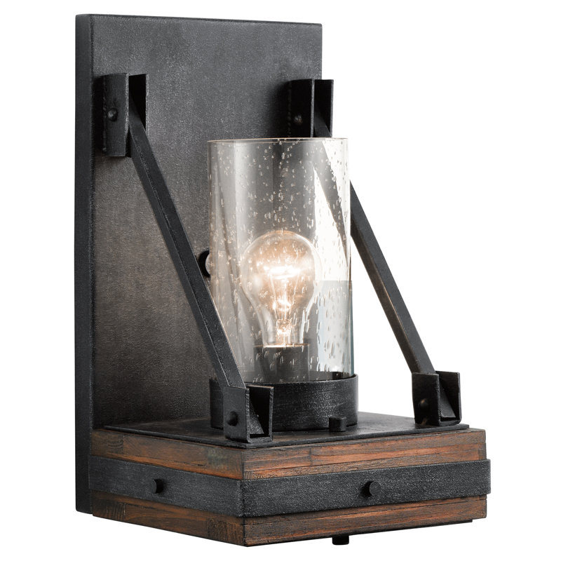 Olney Springs Armed Sconce, Auburn Stained
