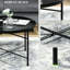 Table basse ronde de 24 po avec une touche de métal martelé, pour le salon, la chambre à coucher. Tendance et robuste, motif noir, élégant