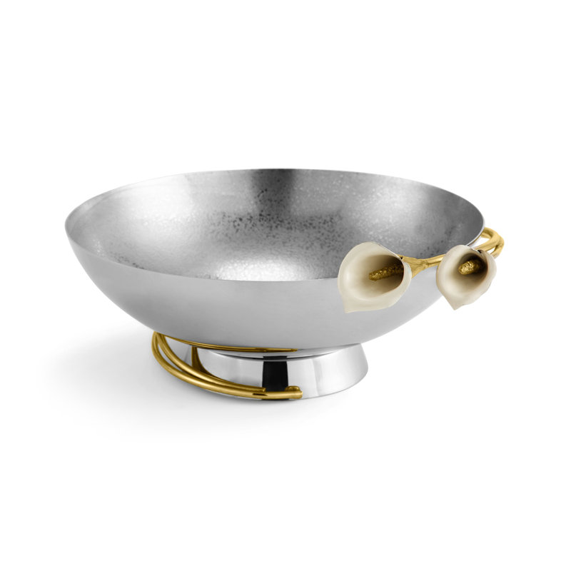 Calla Lily Bowl, 4" H x 9" W x 10" D