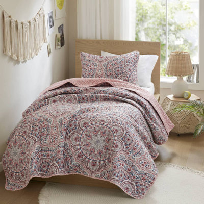 Ensemble de courtepointe réversible Twin Boho